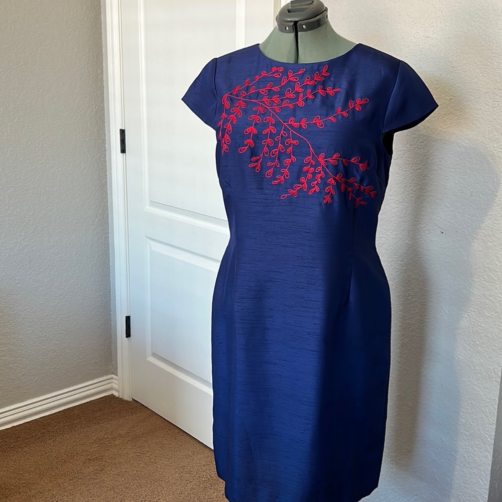 Preston & York cap sleeve sheath dress
